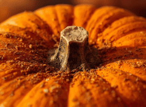 An image of a pumpkin with spices on it to talk about our Pumpkin Spice Kombucha flavor.